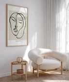 Çerçevesiz Poster Minimalist Portre Sanat thumbnail 3