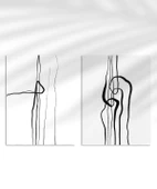 Çerçevesiz Poster Soyut İnce Çizgi Tasarımı 2'li thumbnail 1