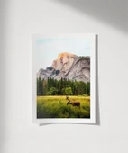 Çerçevesiz Poster Vahşi Yaşam ve Dağlar thumbnail 1