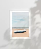 Çerçevesiz Poster Kumsaldaki Kayık thumbnail 2