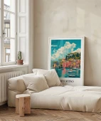 Çerçevesiz Poster Portofino'nun Renkli Kıyıları thumbnail 4