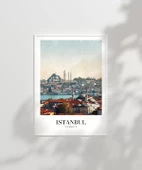 Çerçevesiz Poster Timeless Istanbul Skyline - 2