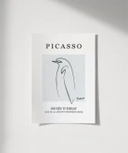 Çerçevesiz Poster Picasso Stil Soyut Kuş Çizimi thumbnail 1