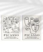Çerçevesiz Poster Picasso İlhamlı 2'li thumbnail 1