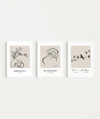 Çerçevesiz Poster Bohème ve Simplicity Dekoratif 3'lü - 2