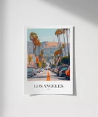 Çerçevesiz Poster Los Angeles Sokak Manzarası thumbnail 1