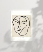 Çerçevesiz Poster Minimalist Portre Sanat thumbnail 2