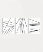 Çerçevesiz Poster Geometrik Çizgiler 3'lü thumbnail 2