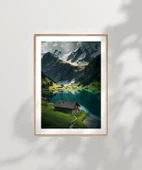 Çerçevesiz Poster Beyaz Zirveler ve Yeşil Vadi thumbnail 7