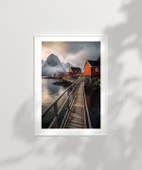 Çerçevesiz Poster Kuzey Kıyısındaki Evler thumbnail 2