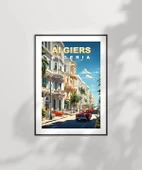 Çerçevesiz Poster Akdeniz Cezayir Sokak Manzarası thumbnail 7