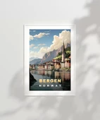 Çerçevesiz Poster Bergen’in Renkli Evleri thumbnail 2