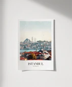 Çerçevesiz Poster Timeless Istanbul Skyline - 1
