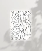 Çerçevesiz Poster Modern Sanat Stilinde Soyut Nü Desenli thumbnail 2