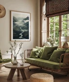 Çerçevesiz Poster Sisler İçinde Nehir thumbnail 3