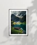 Çerçevesiz Poster Beyaz Zirveler ve Yeşil Vadi thumbnail 6