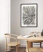 Çerçevesiz Poster Organik Hatlı Soyut thumbnail 5