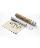 Çerçevesiz Poster Şarap Şişesi ve Çiçek Vazosu Line Art thumbnail 3