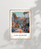 Çerçevesiz Poster Los Angeles Sokak Manzarası thumbnail 6