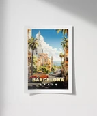 Çerçevesiz Poster Şehir ve Deniz Uyumu – Barcelo thumbnail 1