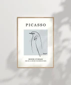 Çerçevesiz Poster Picasso Stil Soyut Kuş Çizimi thumbnail 7