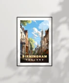 Çerçevesiz Poster Birmingham'ın Sakin Sokakları thumbnail 7