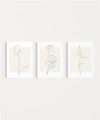 Çerçevesiz Poster Organik Zarafet 3'lü thumbnail 2