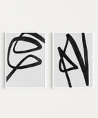 Çerçevesiz Poster Dinamizm Temalı Monokrom 2'li thumbnail 2
