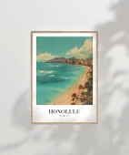 Çerçevesiz Poster Palmiye Rüzgarında Honolulu thumbnail 6