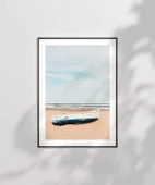 Çerçevesiz Poster Kumsaldaki Kayık thumbnail 6