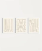 Çerçevesiz Poster Organik Akış ve Desen Sanatı Triptik 3'lü thumbnail 2