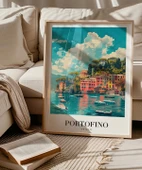 Çerçevesiz Poster Portofino'nun Renkli Kıyıları thumbnail 5