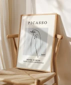 Çerçevesiz Poster Picasso Stil Soyut Kuş Çizimi thumbnail 2