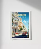 Çerçevesiz Poster Akdeniz Cezayir Sokak Manzarası thumbnail 1