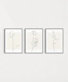 Çerçevesiz Poster Organik Zarafet 3'lü thumbnail 7