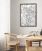 Çerçevesiz Poster Modern Sanat Stilinde Soyut Nü Desenli thumbnail 3