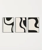 Çerçevesiz Poster Organik Akış Soyut 3'lü thumbnail 7