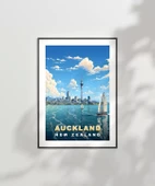 Çerçevesiz Poster Auckland Sanat Baskısı thumbnail 6
