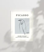 Çerçevesiz Poster Picasso Stil Soyut Kuş Çizimi thumbnail 3