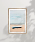 Çerçevesiz Poster Kumsaldaki Kayık thumbnail 7