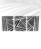 Çerçevesiz Poster Geometrik Siyah-Beyaz Çizgiler 3'lü thumbnail 1