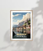 Çerçevesiz Poster Bergen’in Renkli Evleri thumbnail 6