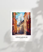 Çerçevesiz Poster Gamla Stan'ın Zarif Sokakları thumbnail 2