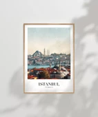 Çerçevesiz Poster Timeless Istanbul Skyline - 7