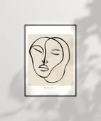 Çerçevesiz Poster Minimalist Portre Sanat thumbnail 6