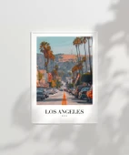 Çerçevesiz Poster Los Angeles Sokak Manzarası thumbnail 2