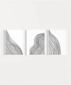 Çerçevesiz Poster Doğal Akış Soyut Sanatı 3'lü thumbnail 2