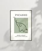Çerçevesiz Poster Picasso Tarzı Dekoratif Fil Çerçeveli - 8