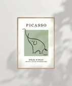 Çerçevesiz Poster Picasso Tarzı Dekoratif Fil Çerçeveli - 7