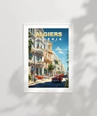 Çerçevesiz Poster Akdeniz Cezayir Sokak Manzarası thumbnail 2